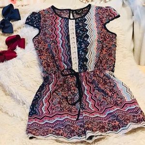 Hearts Monteau Girls Romper